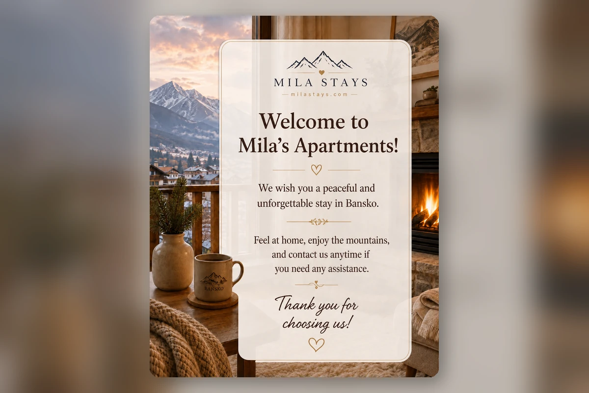 Example of Mila Stays visual identity and contact card